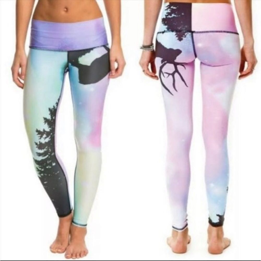 TEEKI | Northern Lights High Rise Leggings Tie Dye Pastels Women’s Size Medium